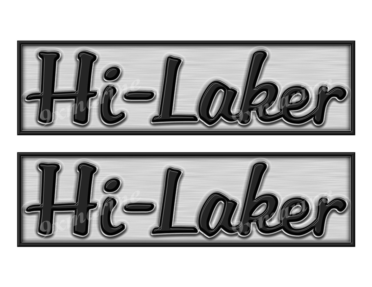 2 Hi-Laker Boat Stickers "3D Vinyl Replica" of original