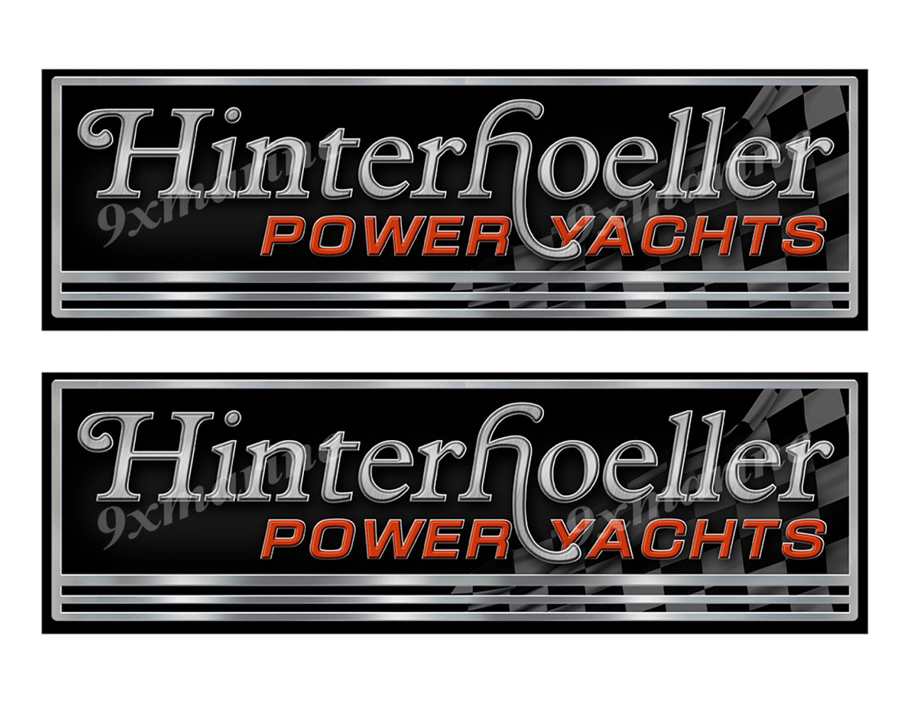 2 Hinterhoeller Boat Classic Stickers. Remastered Name Plate