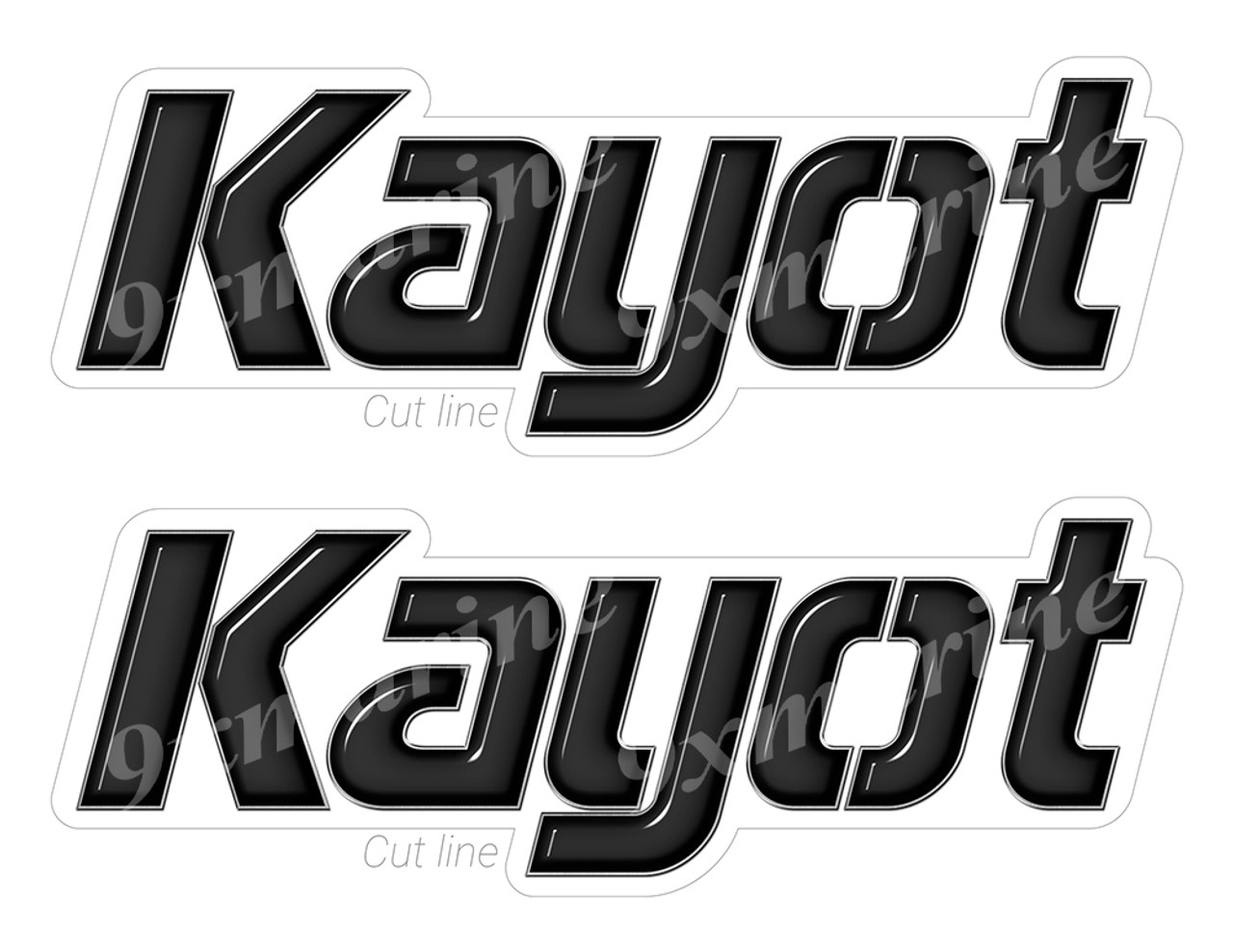 2 Kayot Boat Stickers "3D Vinyl Replica" of original