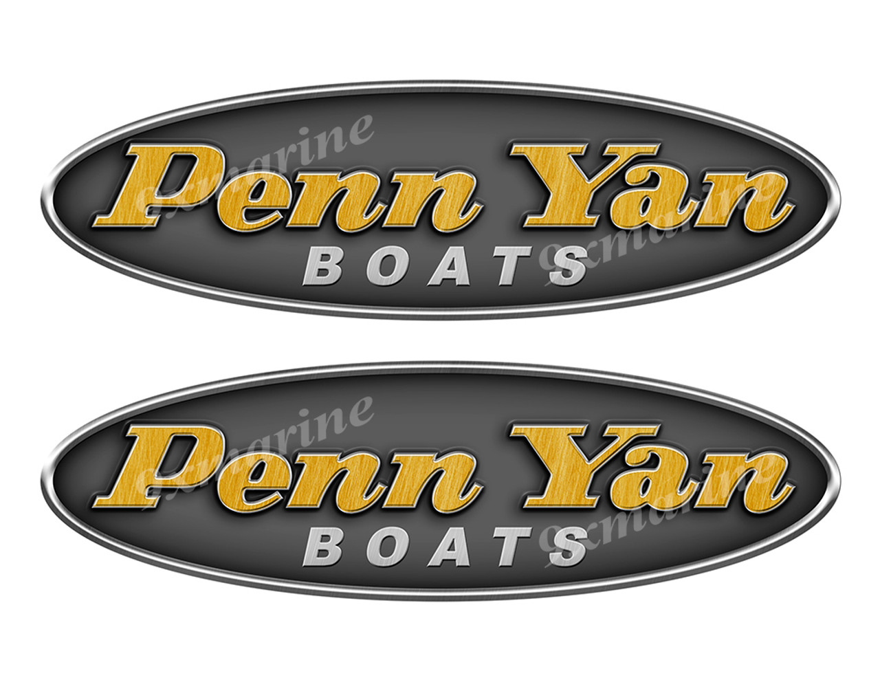 2 Penn Yan Boat Stickers "3D Vinyl Replica" of original