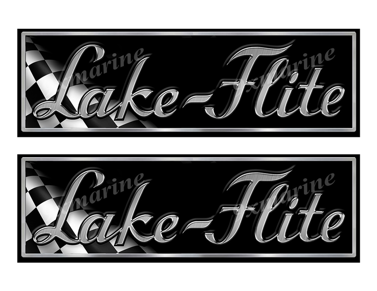 Two Lake Flit Boat Classic Racing 10" long Stickers