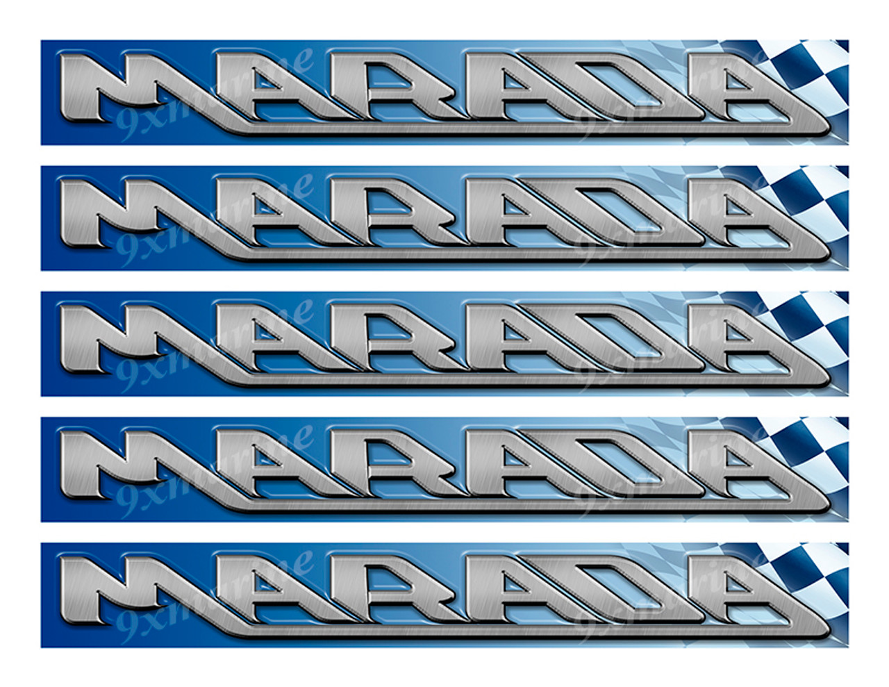 Marada Boat Racing Sticker Set - 10"x1.5" each