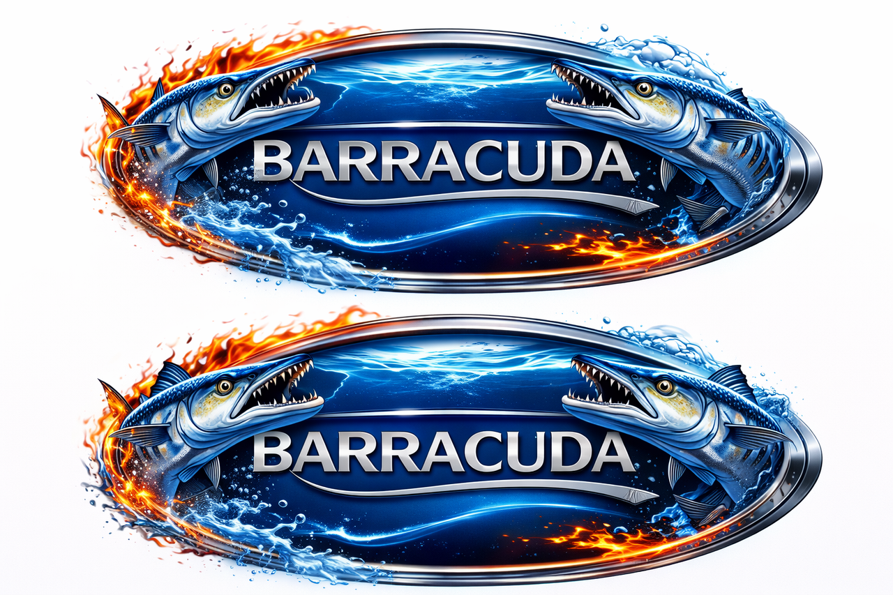 Barracuda Spacial Designer's Stickers - 10" long