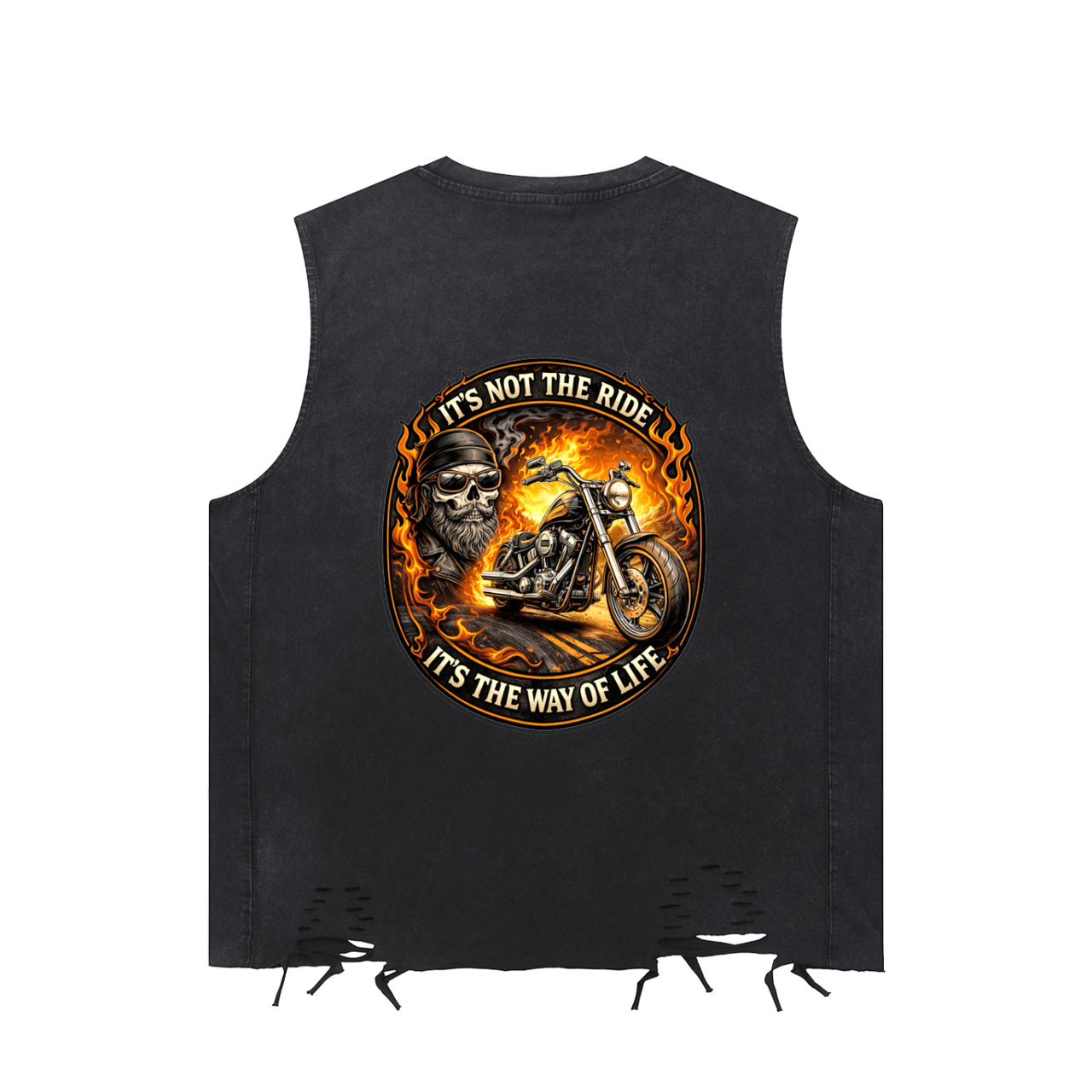 Snow Washed Raw-Hem Tank Top #260327PODPT3271