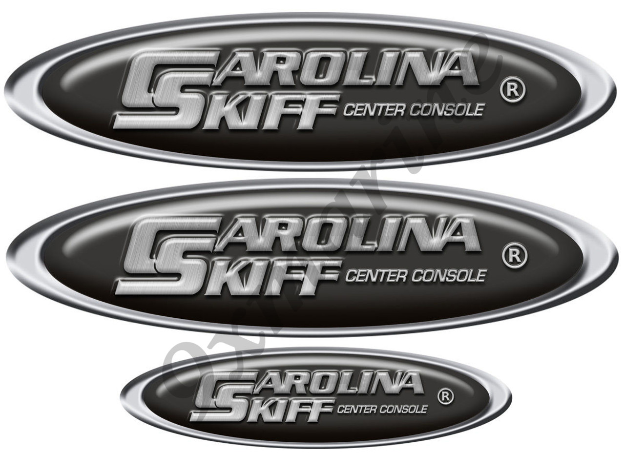 Carolina Skiff Oval Sticker Remastered for boat restoration project