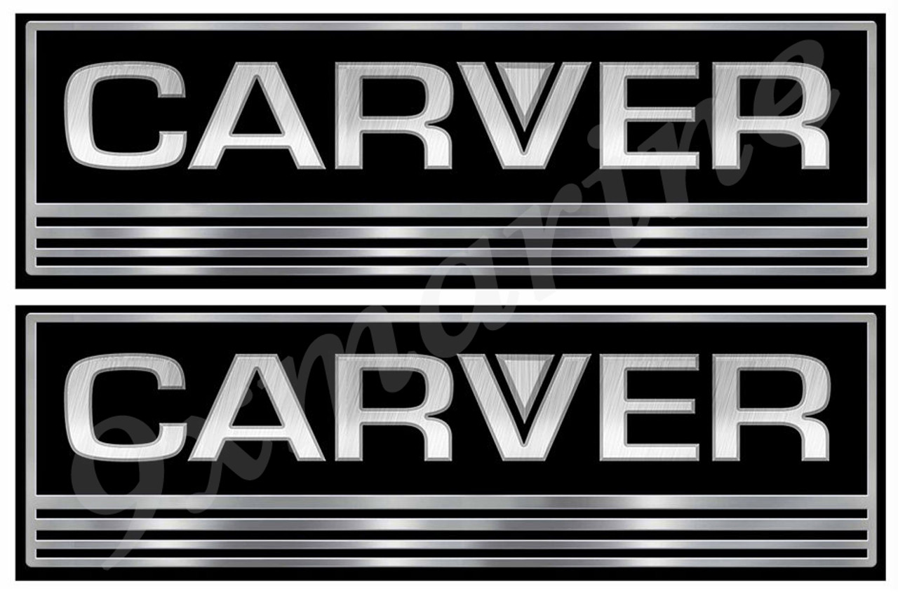 Two Carver Boat Remastered Stickers. Generic