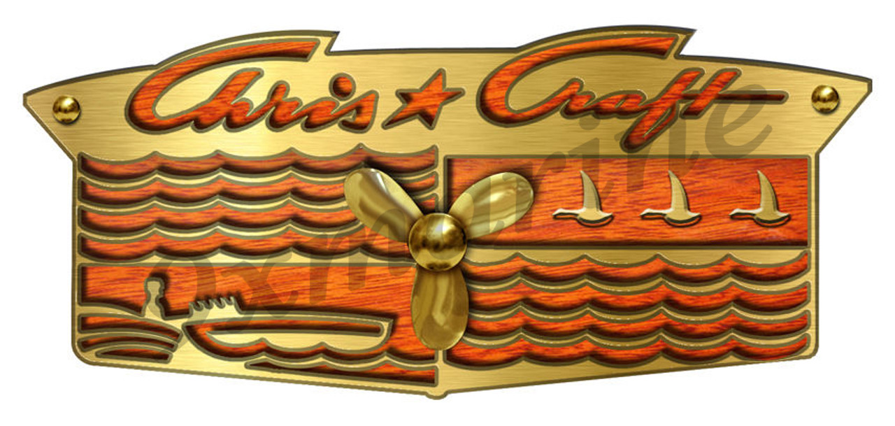Chris Craft Custom Crest Sticker - 10"X4.5"