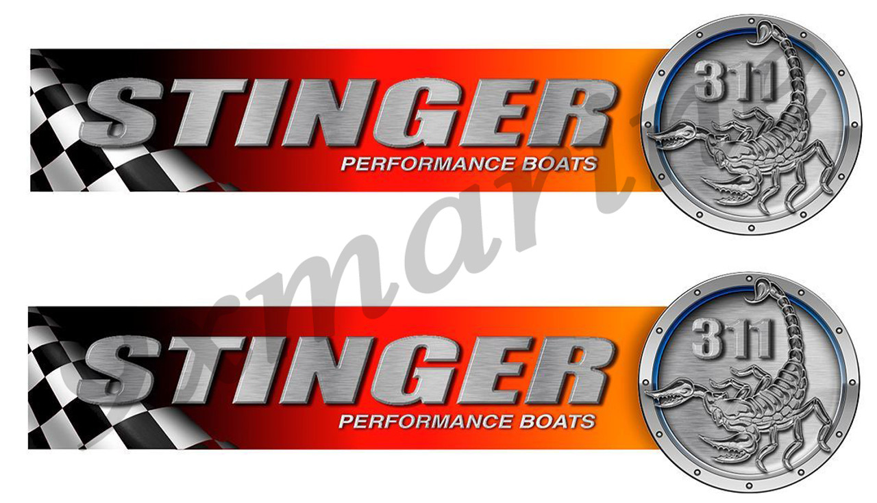 Two Stinger Racing 15" long stickers. Model of your choice