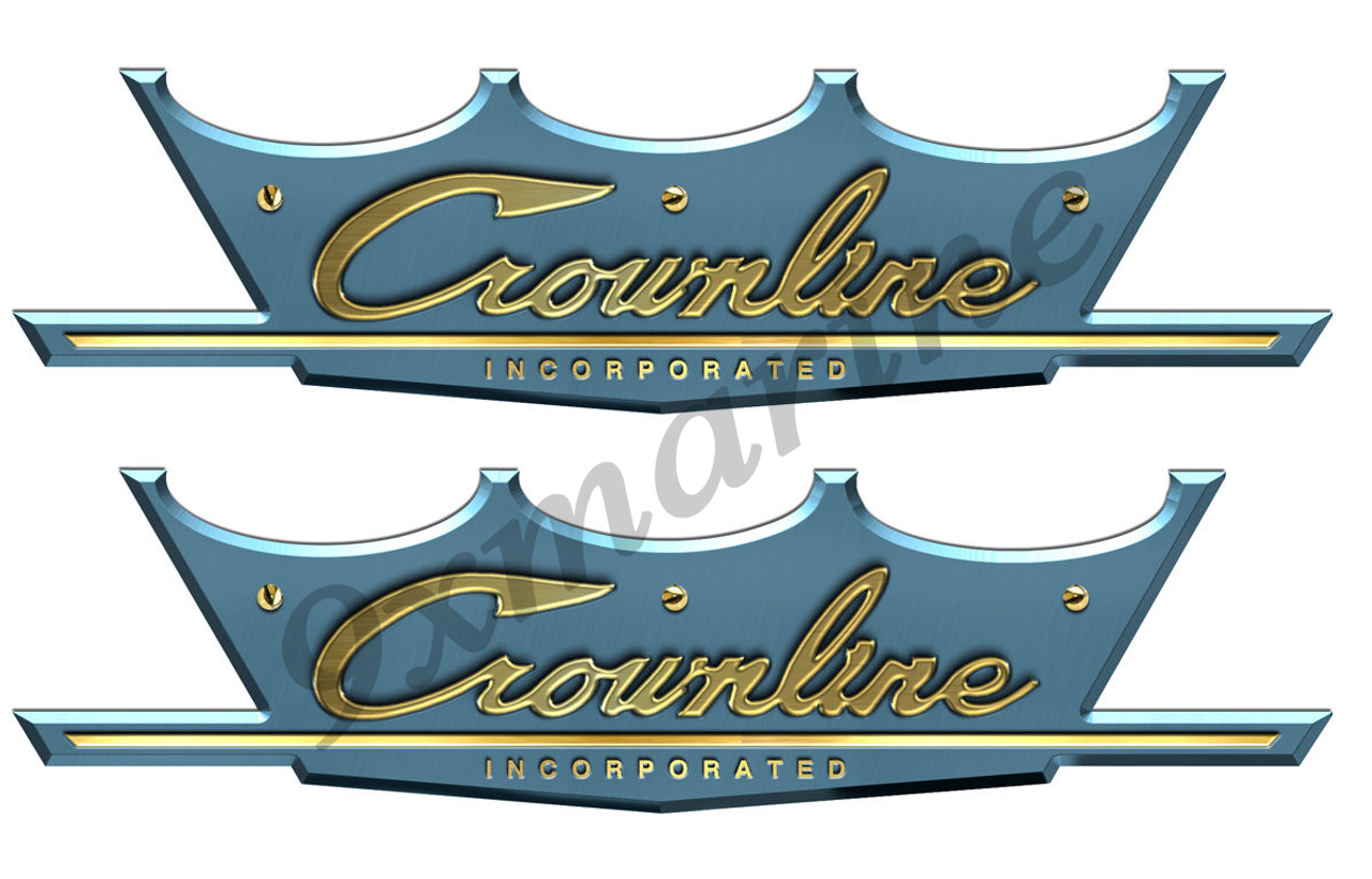 CrownLine Vintage Boat Remastered Stickers 10"X 3" each