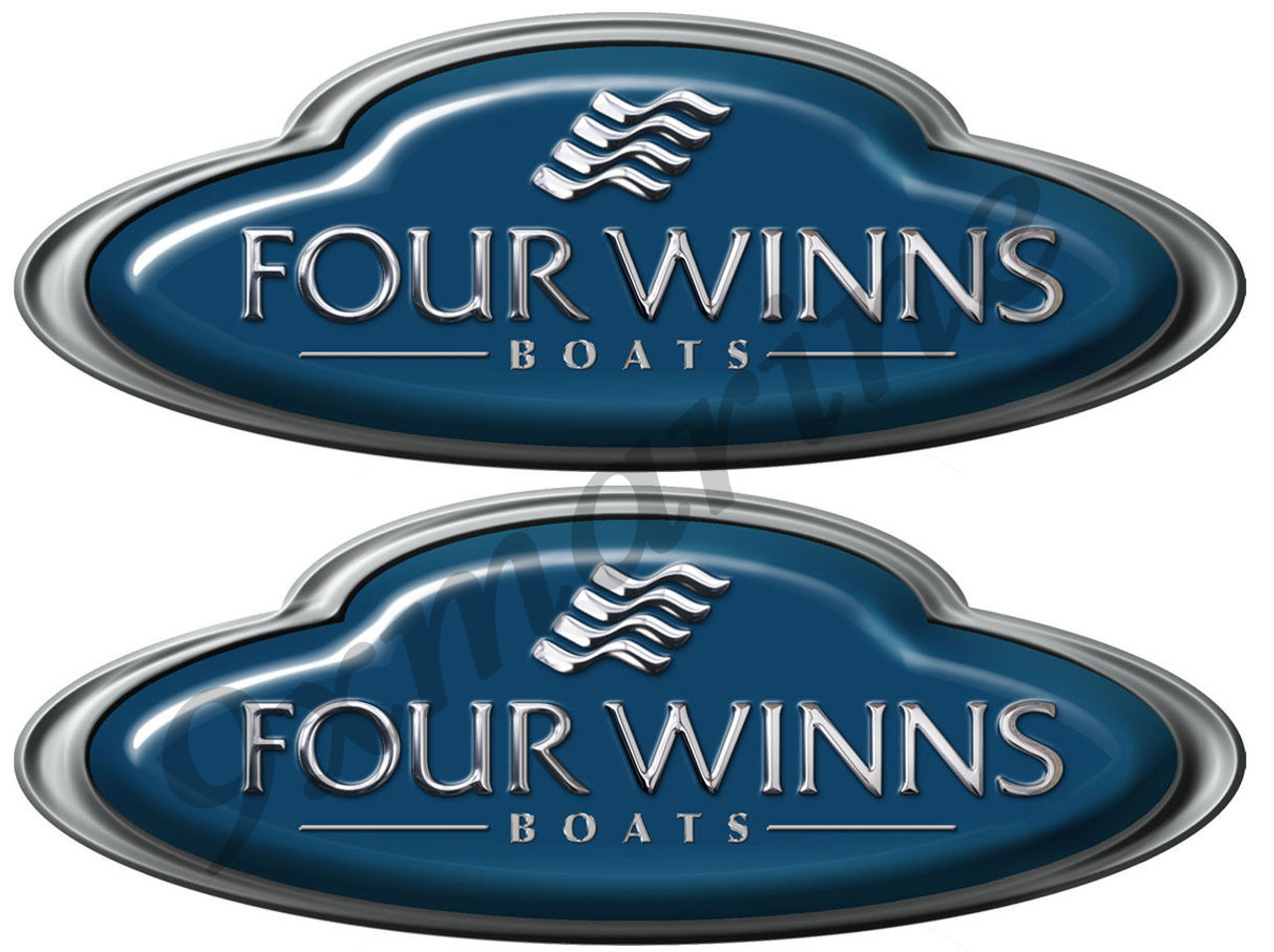 Two Four Winns Oval Stickers - Generic