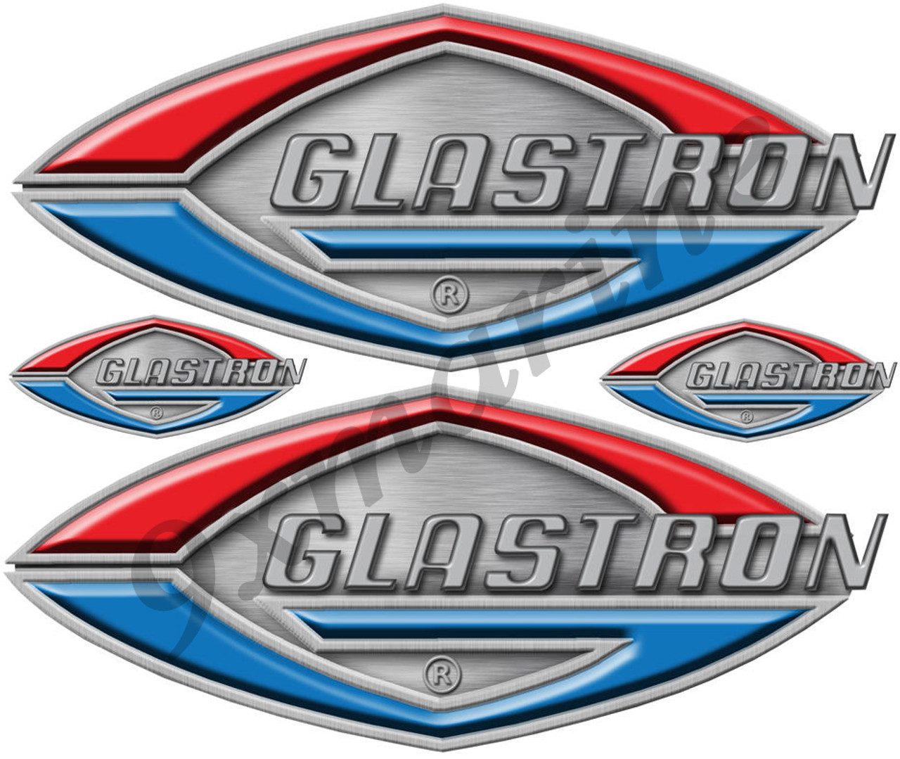 Glastron 4 Vintage Boat Stickers. Remastered stickers for boat restoration