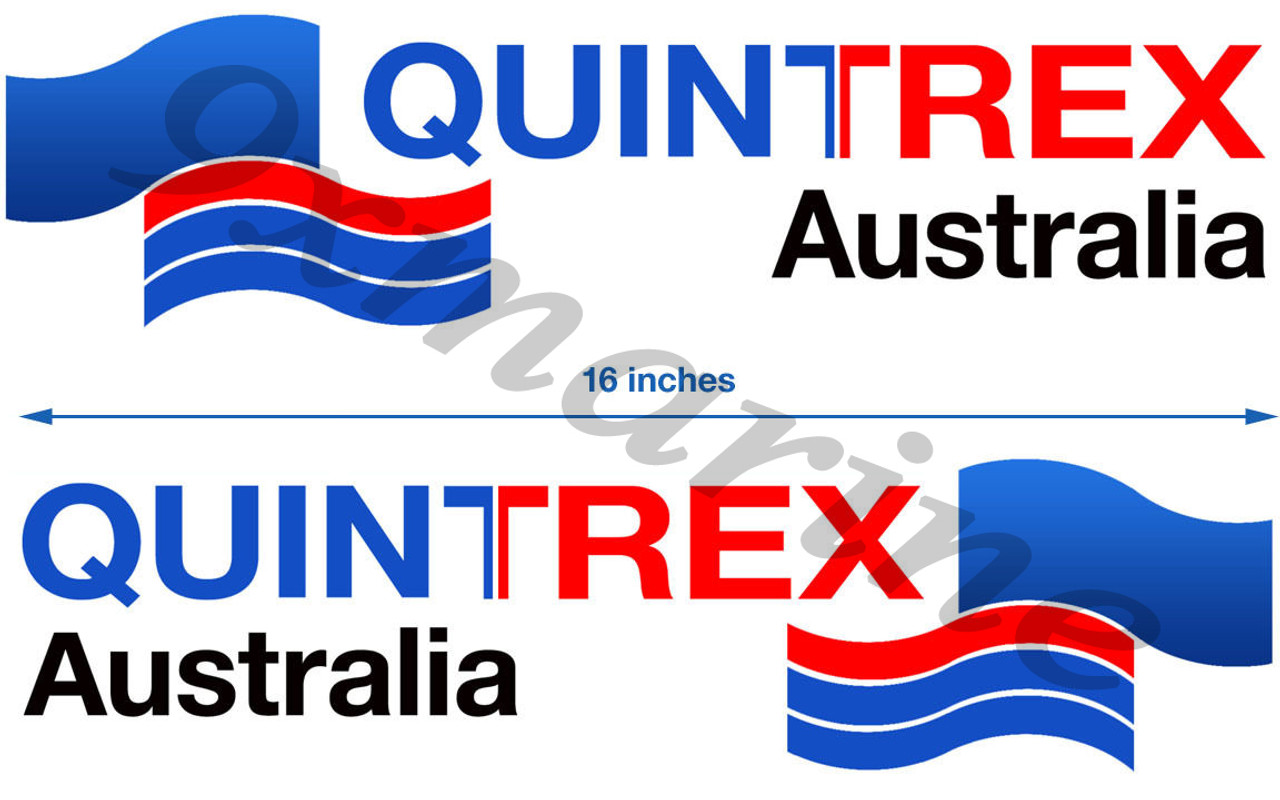 Two Quintrex Die-Cut Stickers 16 inch long each