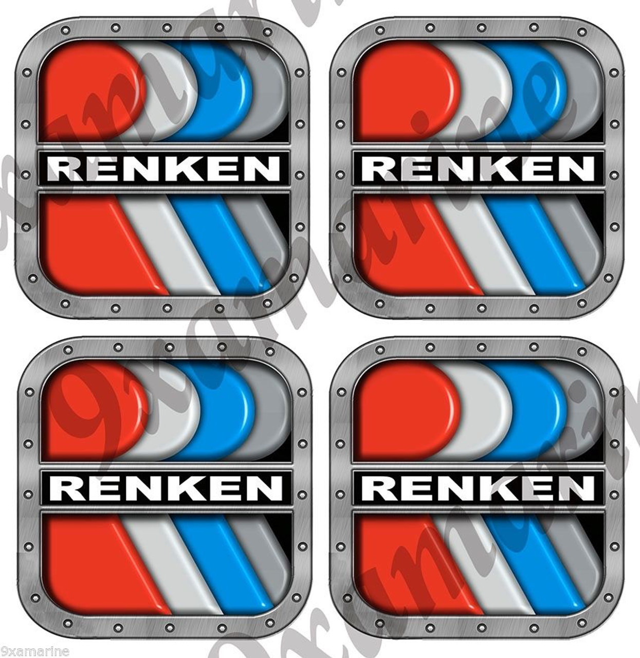 Four Renken Remastered Stickers OEM size 3.5x3.5 each