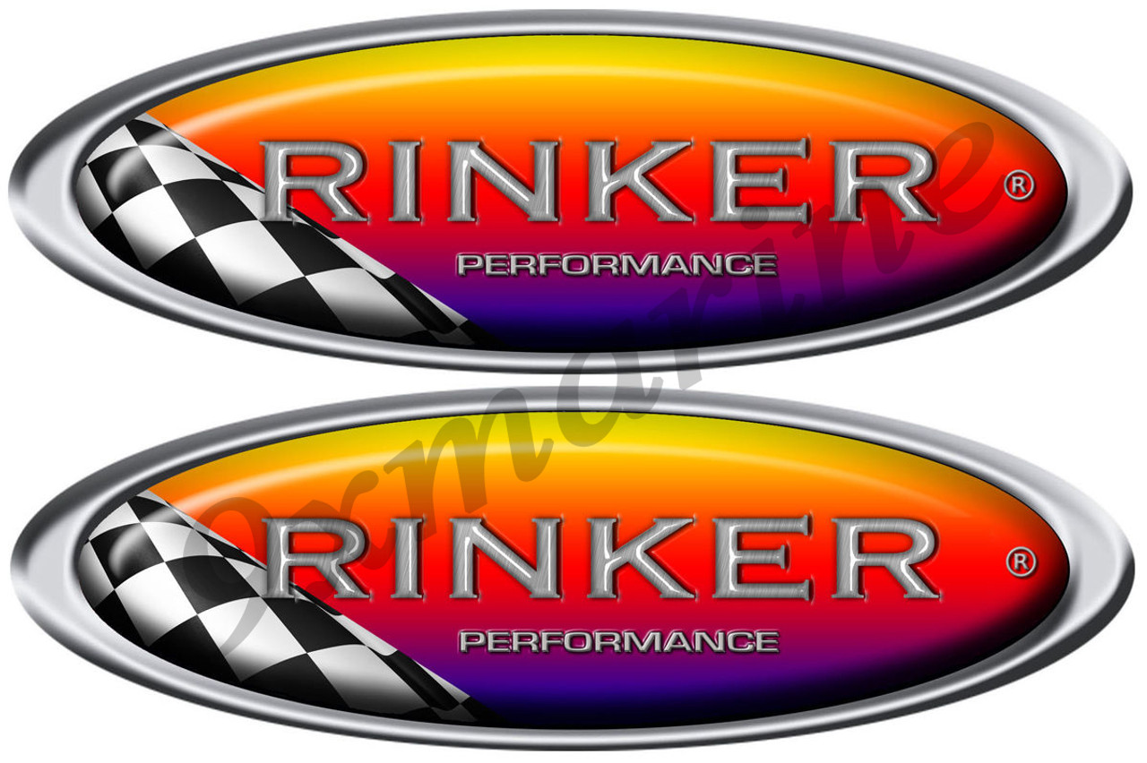 Rinker Racing Boat Oval Sticker Set