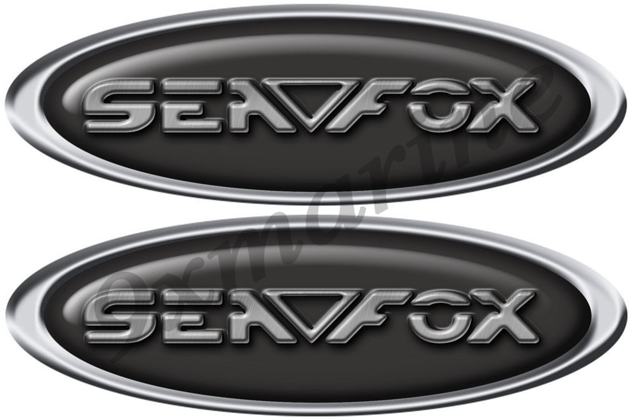 Two Sea Fox Classic Oval Sticker Set