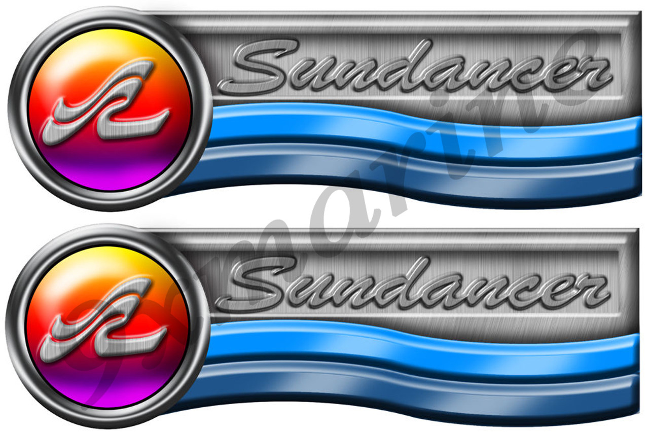 Sea Ray Sundancer Stickers. Remastered 10" Long