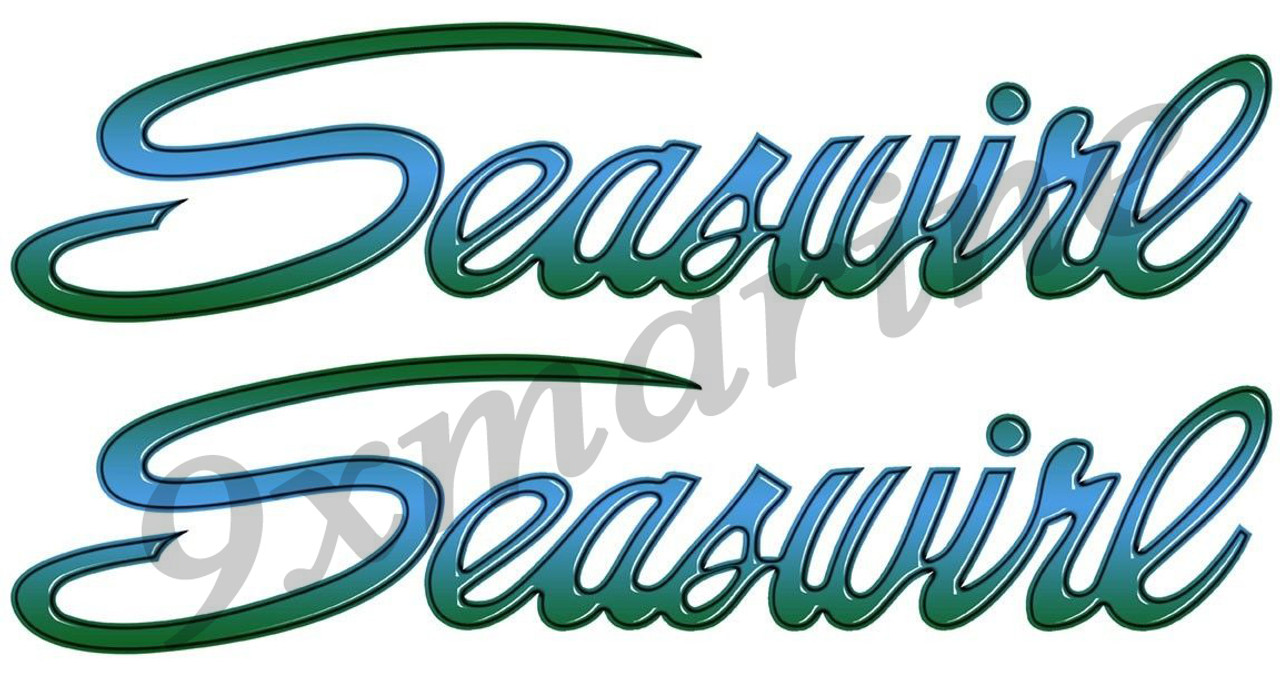 Two Seaswirl Die-Cut 16 Inch Stickers