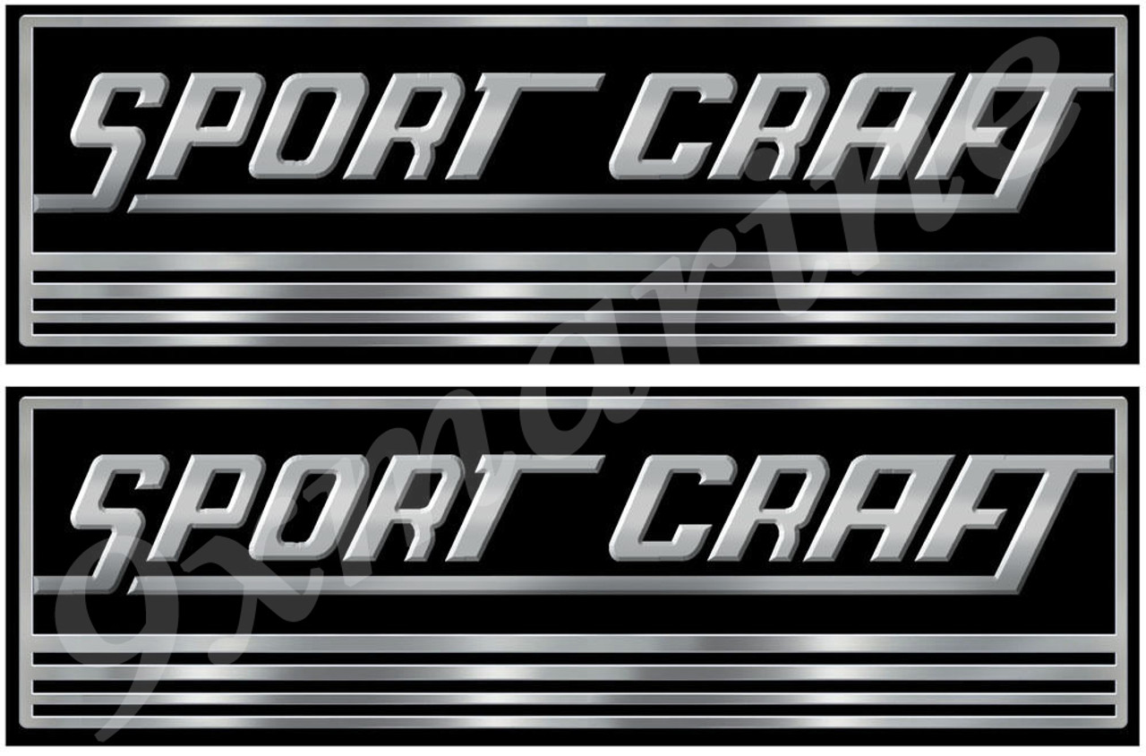 Two Sport Craft Vinyl Classic Stickers 10 Inches long each