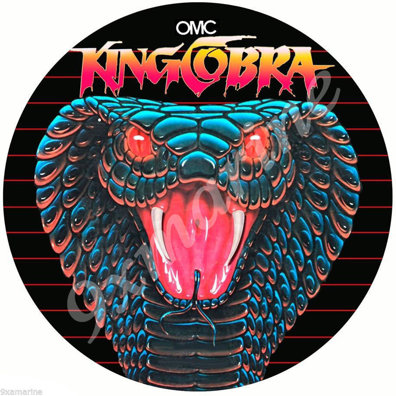 OMC No Number King Cobra 7" Sticker
