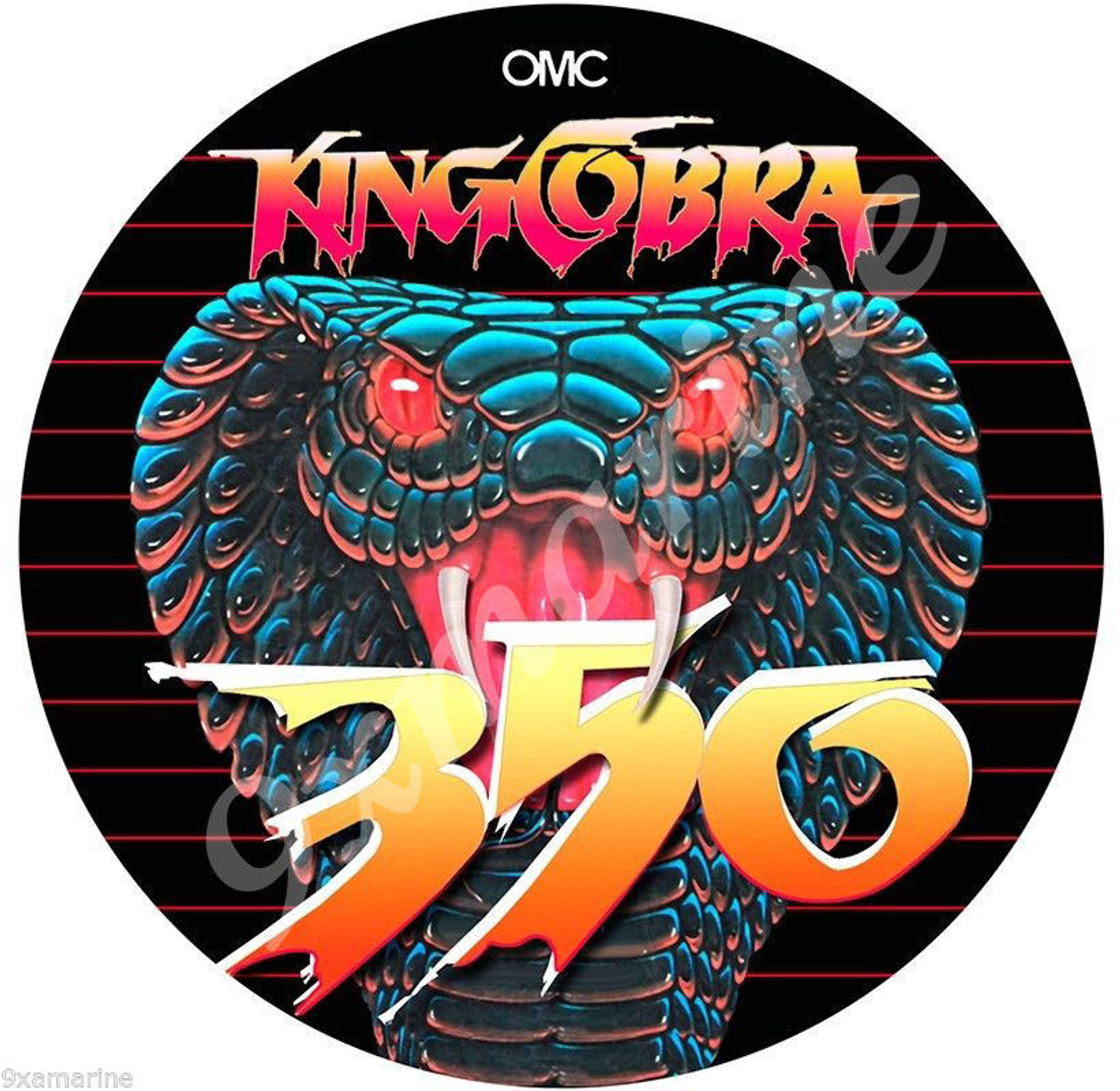 OMC King Cobra 350 Large Sticker