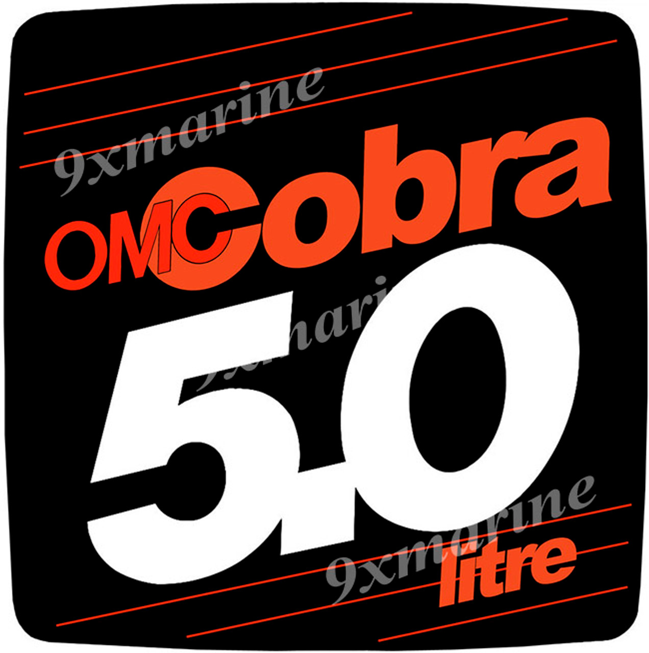 OMC Cobra Flame Arrestor Sticker 5.0 litre 