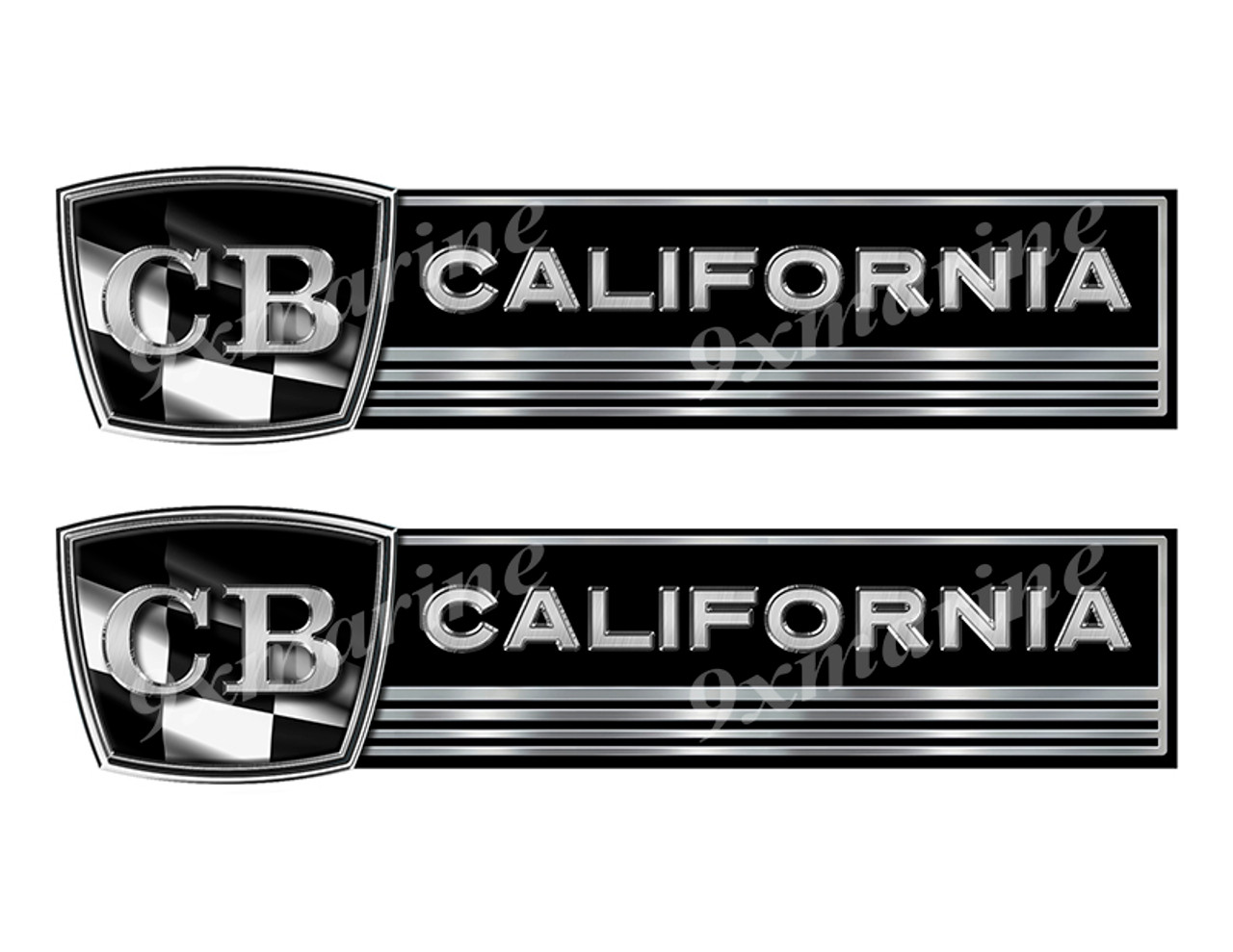 Two California Classic Stickers - 10" long each