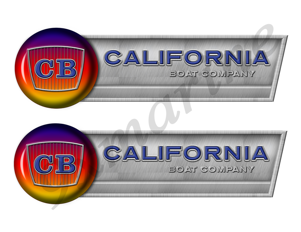 California Retro Sticker set - 10"x3". Remastered Name Plate