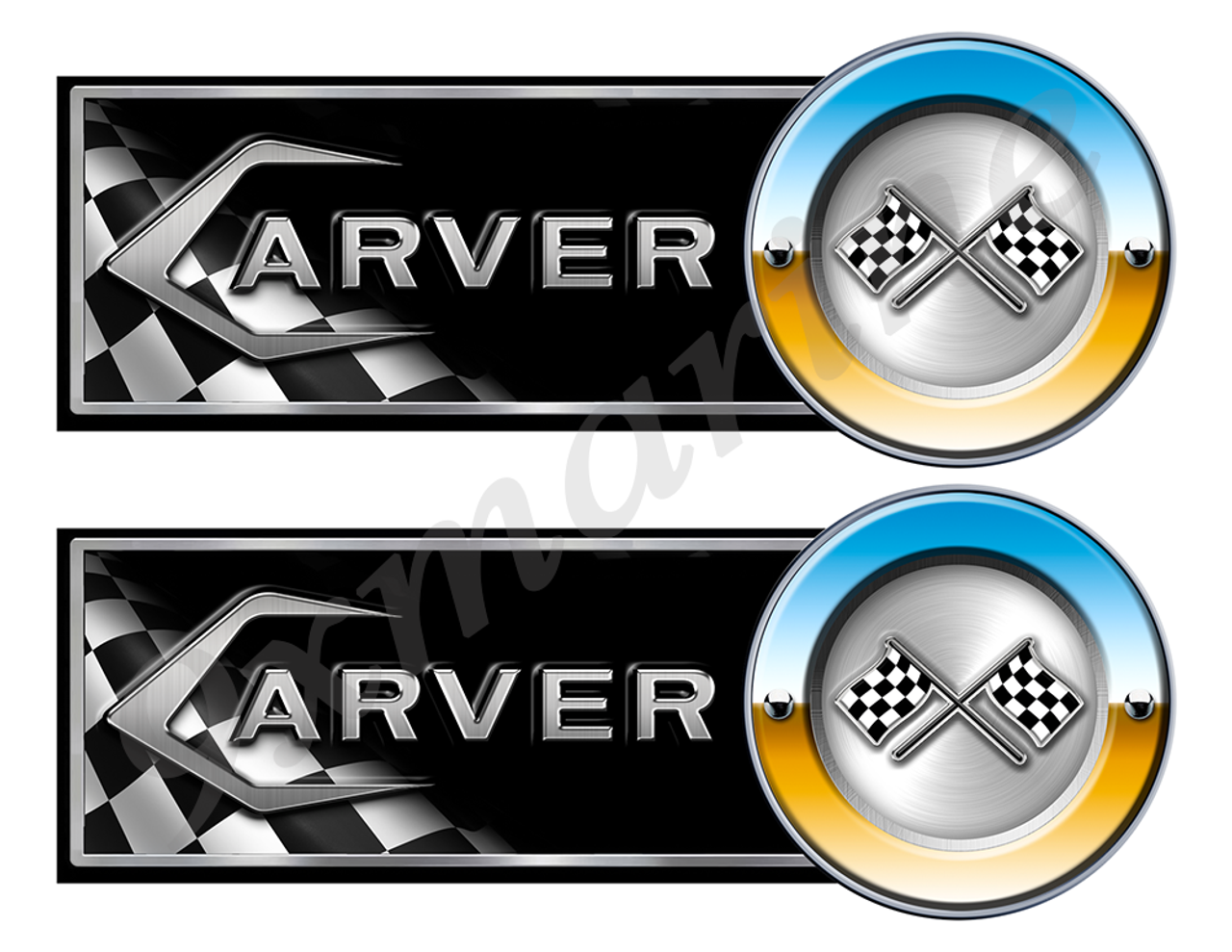 Carver Classic Racing 10" long Stickers