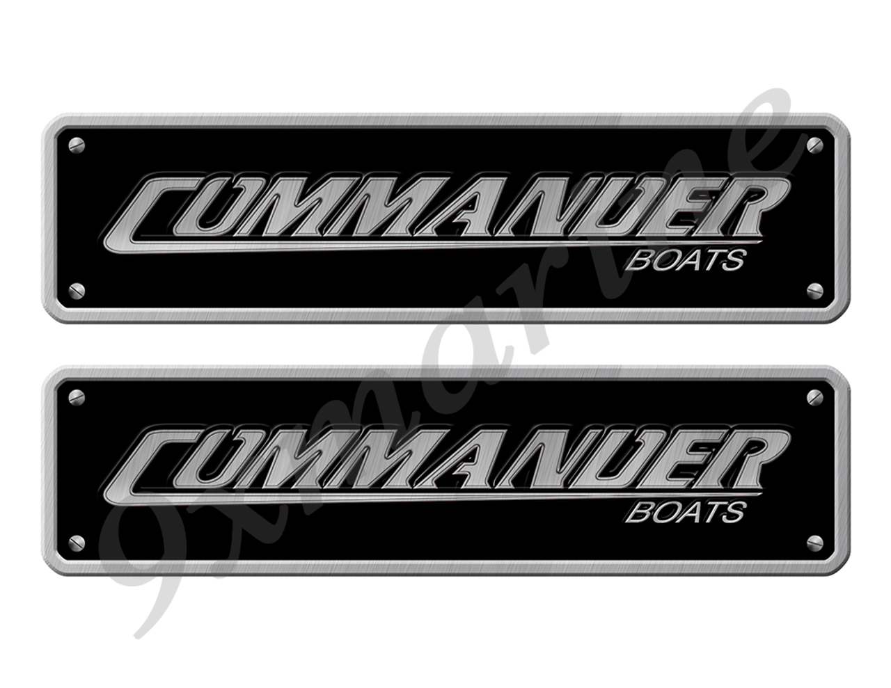 Commander boat stickers. Replace your boat maker stickers