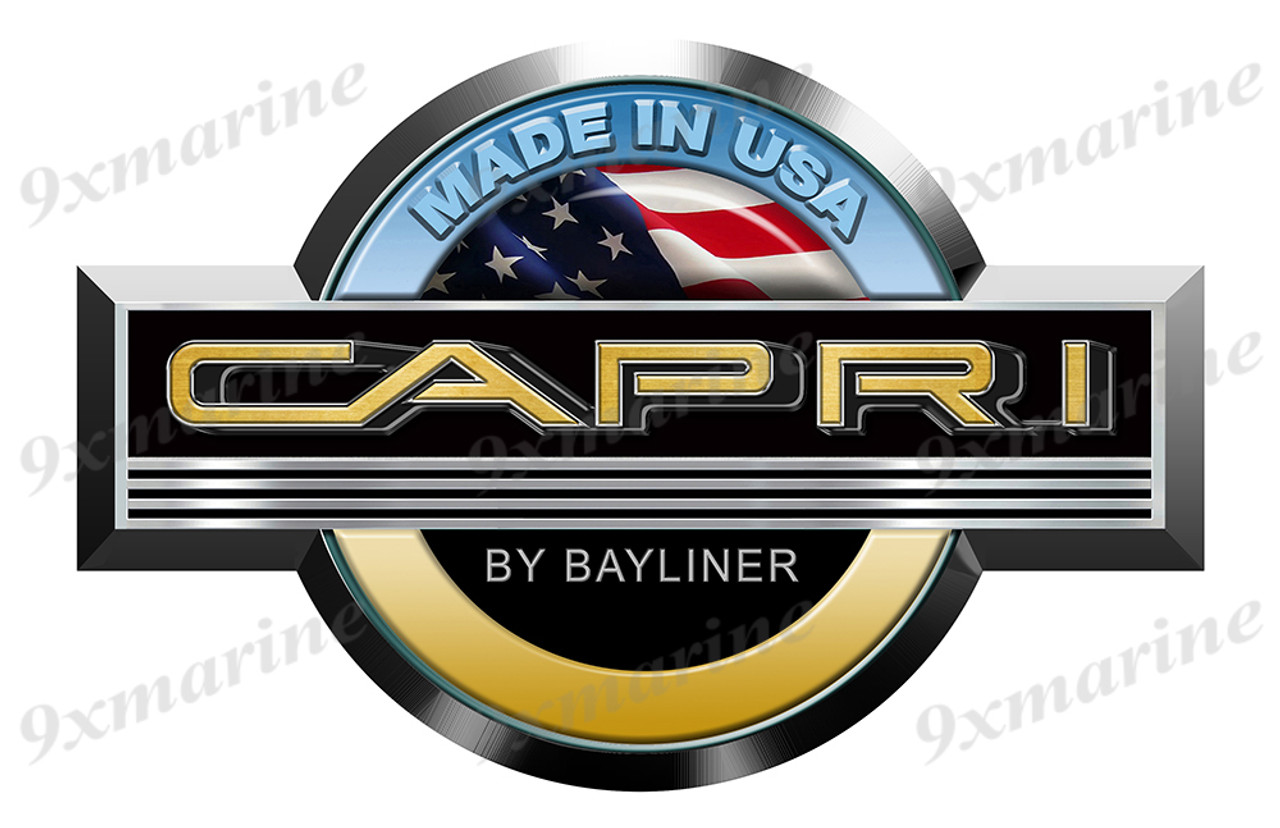 Single Bayliner Capri Round Sticker 15"x10"