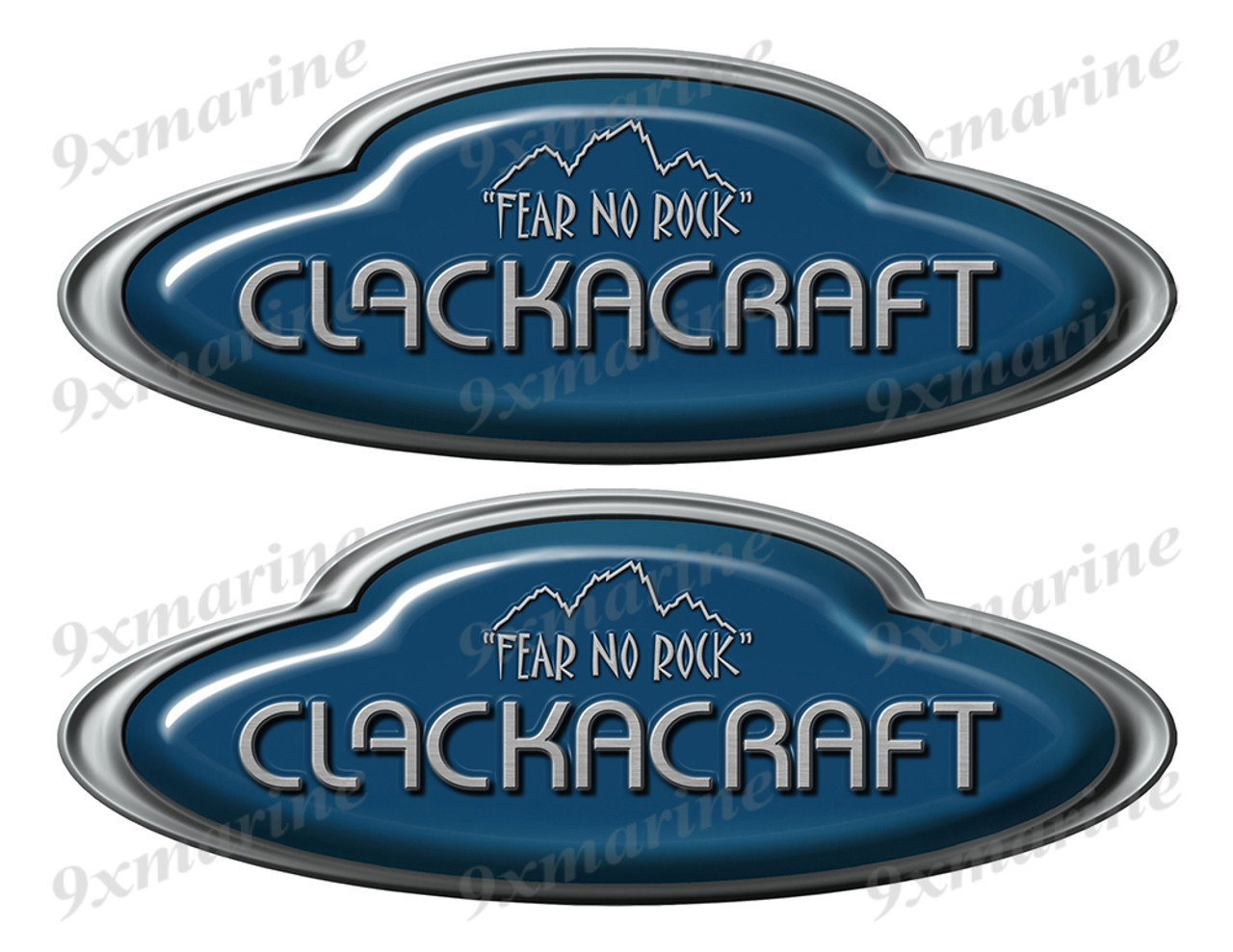 Clackacraft Boat Oval Sticker set - Name Plate