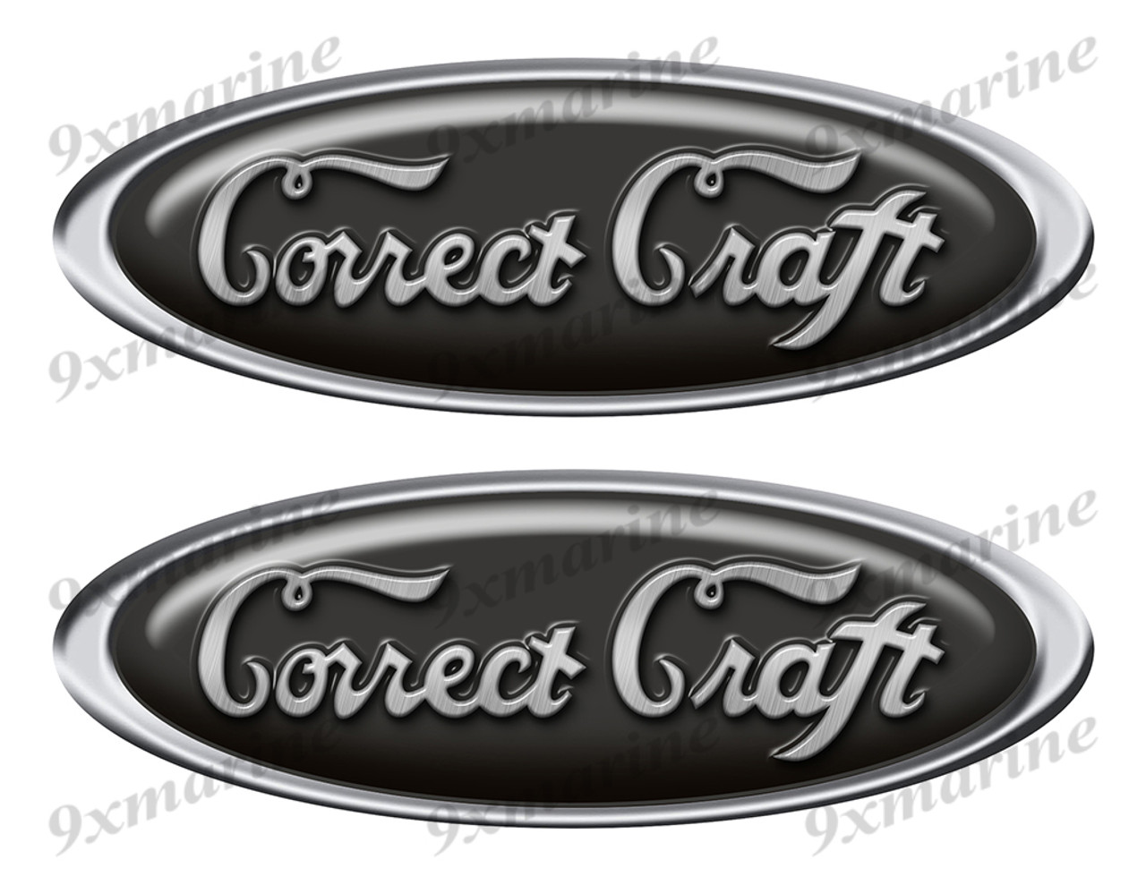Two Correct Craft Classic Oval Stickers 10" long