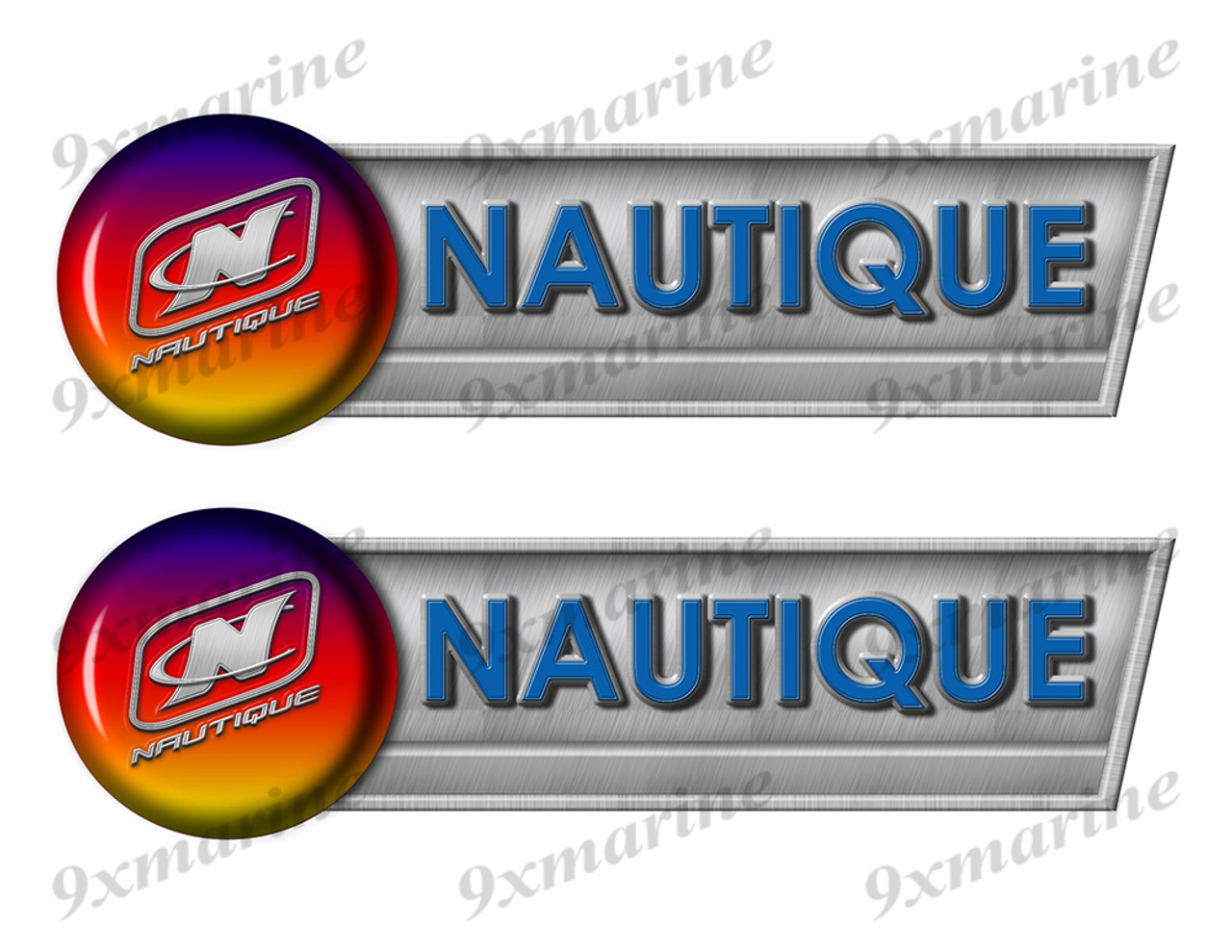 Nautique Retro Sticker set - 10"x3". Remastered Name Plate