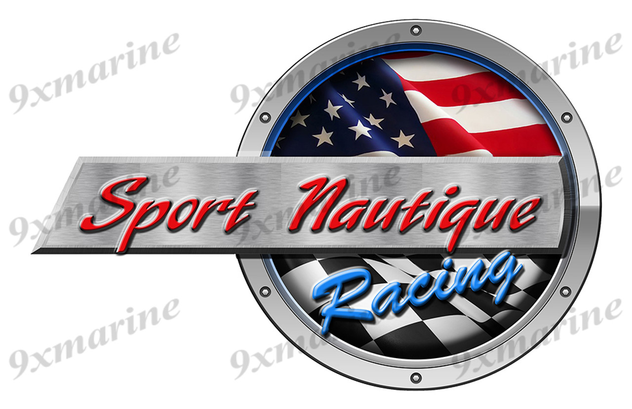 One Sport Nautique Racing Round Sticker 15"x10"