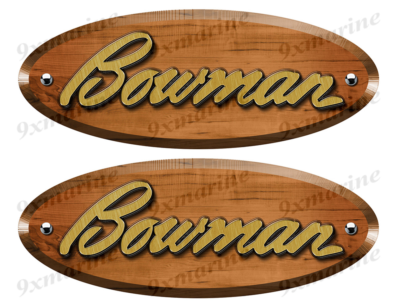 Bowman Wood Grain Boat Restoration Sticker set