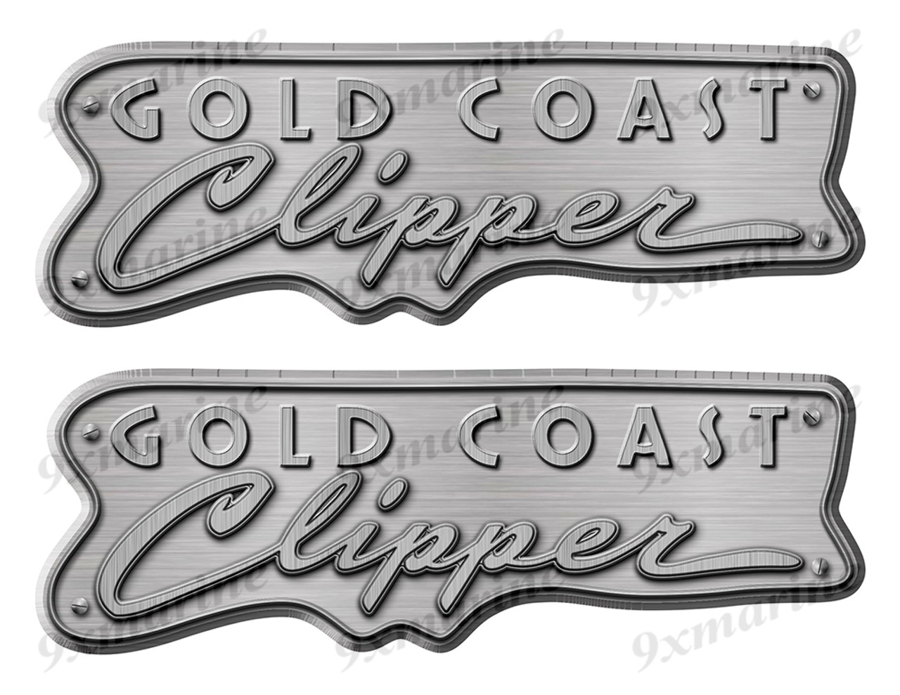 Clipper boat Stickers "3D Vinyl Replica" of originals - 10" long