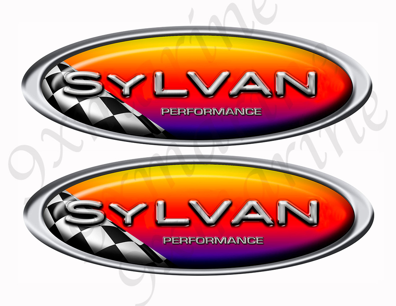 Two Sylvan Racing Oval Stickers