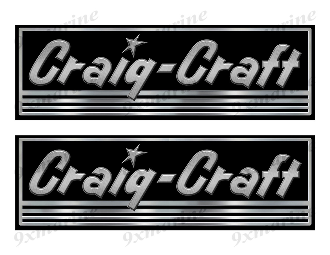 Craig Craft Custom Stickers - 10 inch long set. Remastered Name Plate