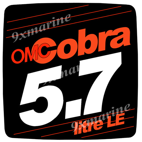 OMC Cobra Flame Arrestor Sticker 5.7 litre LE 
