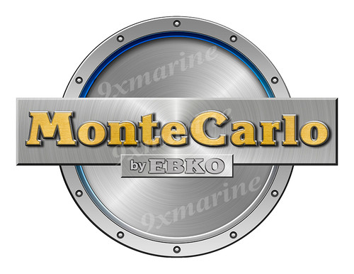One Monte Carlo Remastered Sticker. Brushed Metal Style - 7.5" diameter