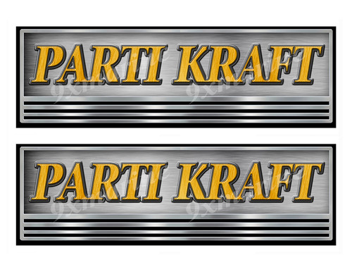 Two Parti Kraft Pontoon Boat Stickers. Not OEM