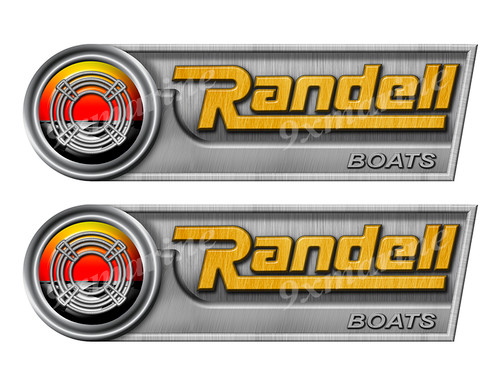 Randell Retro Sticker set - 10"x3". Remastered Name Plate