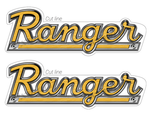 2 Ranger Boat Stickers "3D Vinyl Replica" of original - 10" long