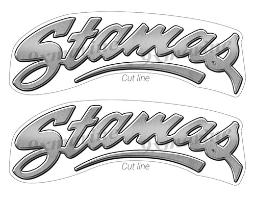 2 Stamas Yacht Stickers "3D Vinyl Replica" of original