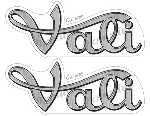 2 Vali Boat Stickers "3D Vinyl Replica" of original