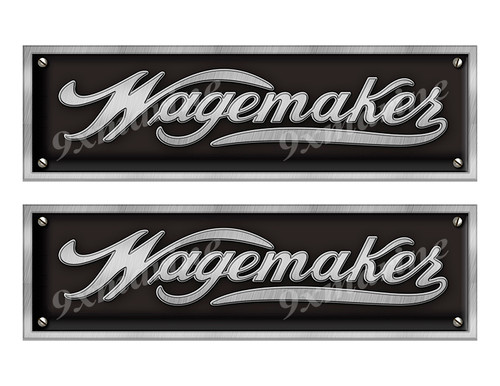Wagemaker Boat Imitation Name Plate Sticker set. 10" long 