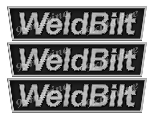 WeldBilt Boat Imitation Name Plate Sticker set. 10" long 