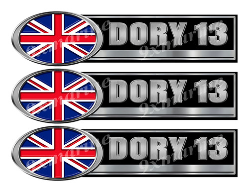 3 Dory Classic Stickers - 10" long each