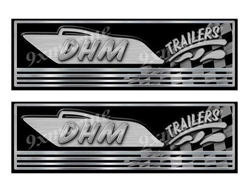 2 DHM Boat Classic Stickers. Remastered Name Plate