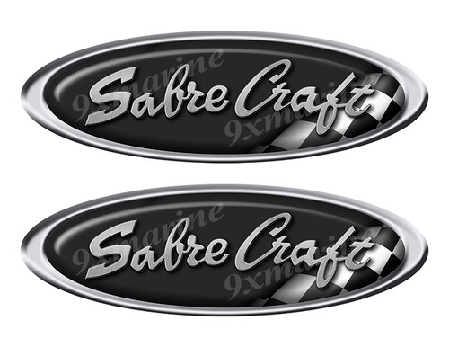 Sabre Craft Boat Classic Racing 10" long Stickers
